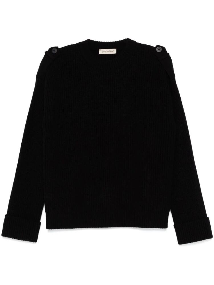 Gentry Portofino ribbed-knit sweater - Black Cover