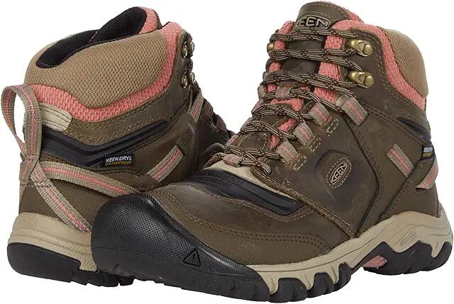 KEEN Ridge Flex Mid WP (Timberwolf/Brick Dust) Women's Shoes Cover