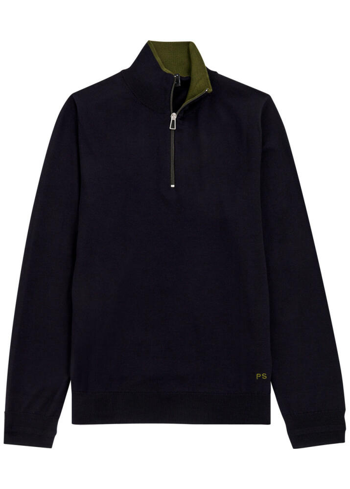 PS Paul Smith Half-zip Wool Jumper - Navy Cover