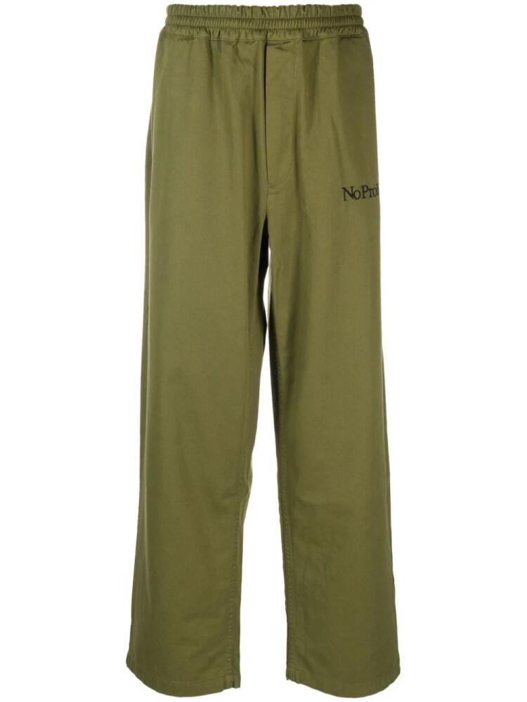 Aries Mini Problemo cotton trousers - Green Cover