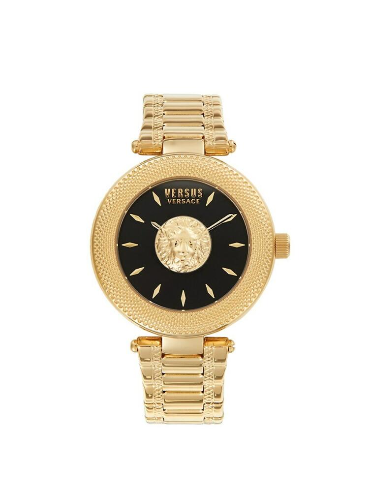 Versus Versace Women's 40MM IP Yellow Goldtone Stainless Steel Bracelet Analog Watch Cover