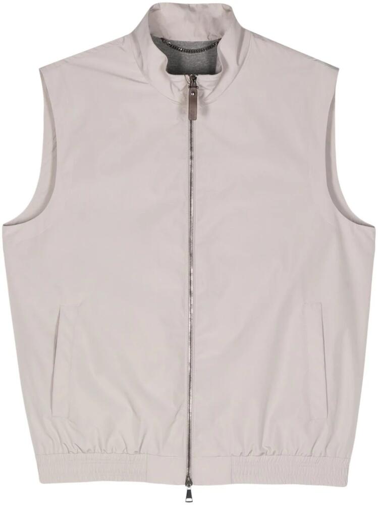 Canali zip-up gilet - Neutrals Cover