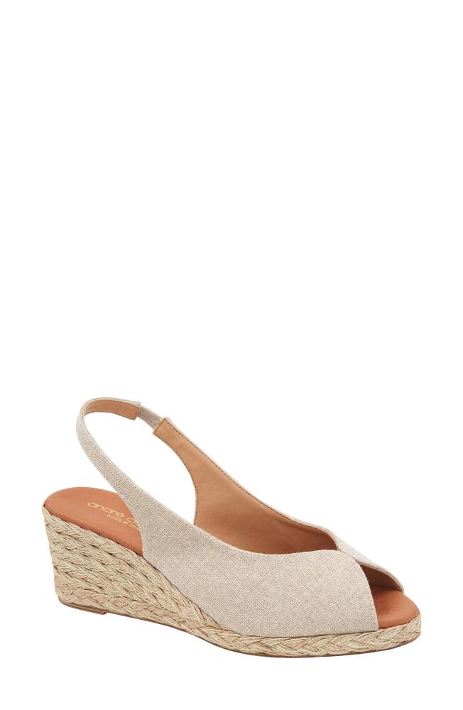 André Assous Audrey Espadrille Wedge Sandal in Hemp Glitter Natural Cover