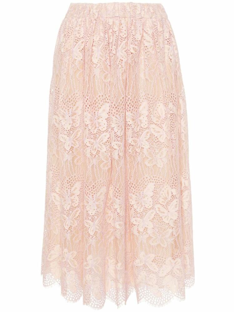 ZIMMERMANN Harmony lace midi skirt - Pink Cover