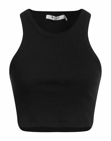 Na-kd Woman Tank top Black Cotton, Elastane Cover