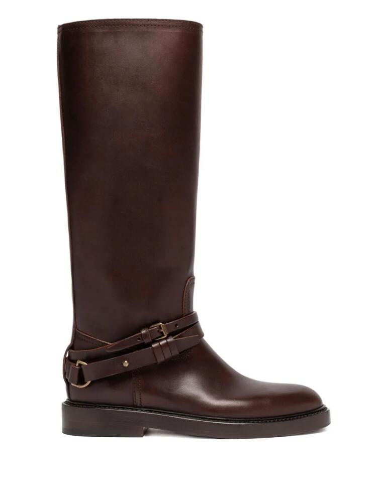 Buttero knee-high leather boots - Brown Cover