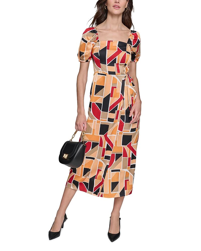 Karl Lagerfeld Printed Puff Sleeve Dress Cover