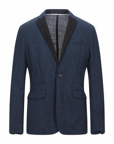 Paolo Pecora Man Blazer Midnight blue Polyester, Wool, Linen, Polyamide, Elastane Cover