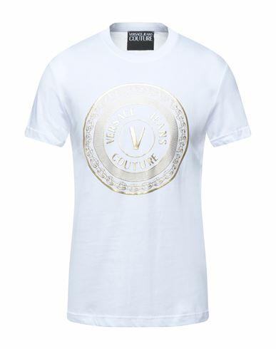 Versace Jeans Couture Man T-shirt White Cotton Cover