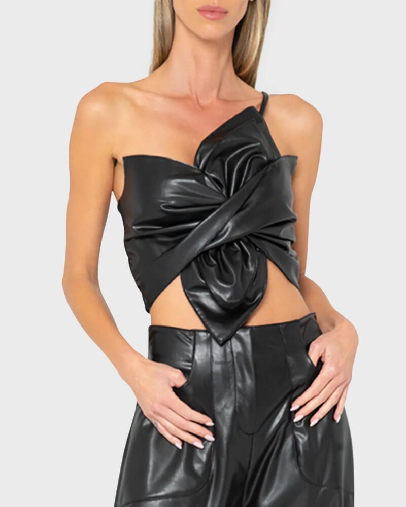 JBQ Orchid Faux Leather Crop Top Cover