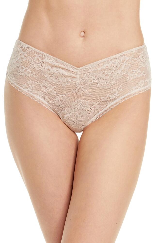 Skarlett Blue Floral Lace Thong in Cashmere Cover