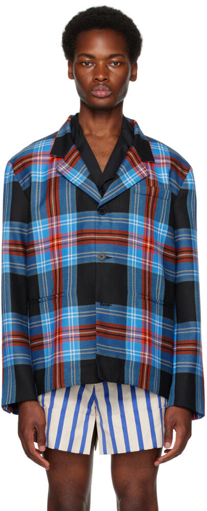 Charles Jeffrey LOVERBOY Blue Check Blazer Cover