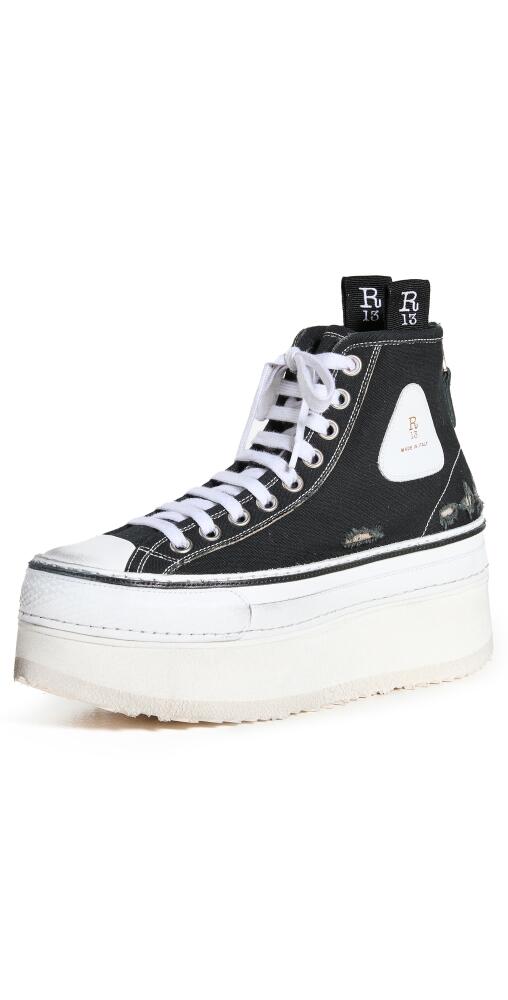 R13 Platform High Top Sneakers Black Cover