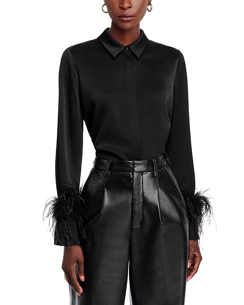 Kobi Halperin Murphy Feather Trim Blouse Cover