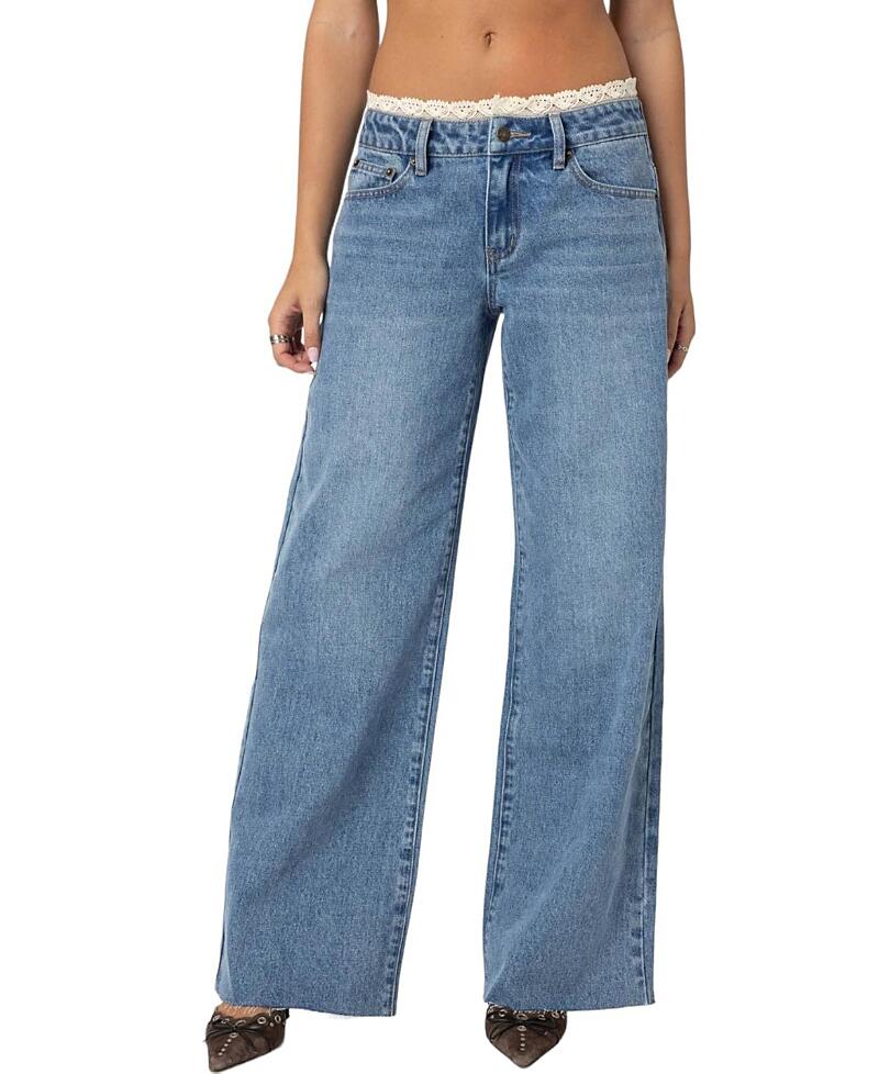 Edikted Karlie Lace Trim Jeans Cover