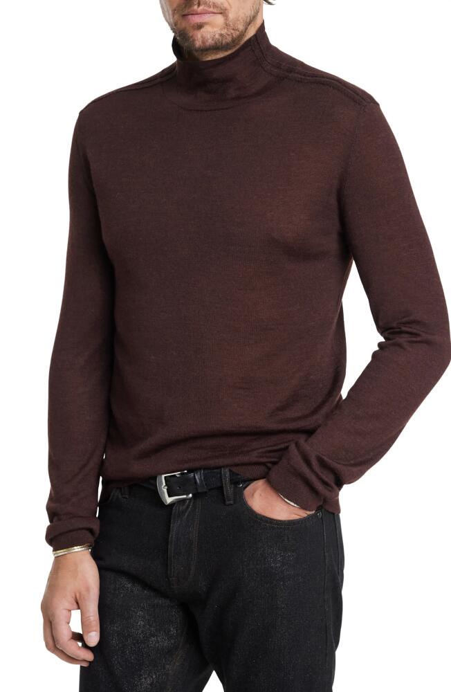 John Varvatos Alonte Alpaca & Silk Mock Neck Sweater in Espresso Cover