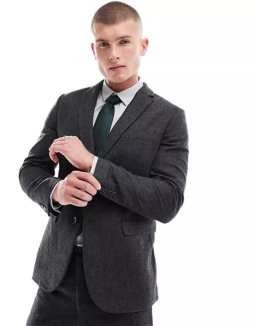 Selected Homme slim blazer in dark gray Cover