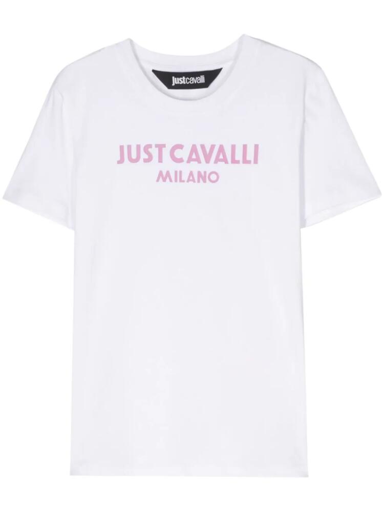 Just Cavalli logo-print round-neck T-shirt - White Cover