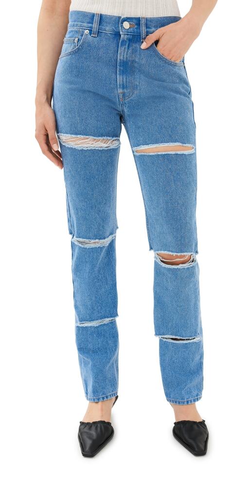 Marni Bleached Coated Boyfriend Jeans Cobalt Cover