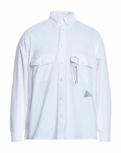 And Wander Man Shirt White Polyester, Cotton Cover