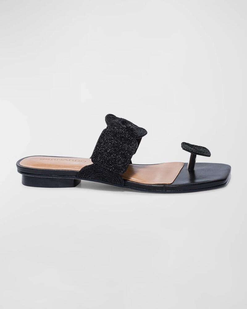 Bernardo Raffia Thong Flat Slide Sandals Cover