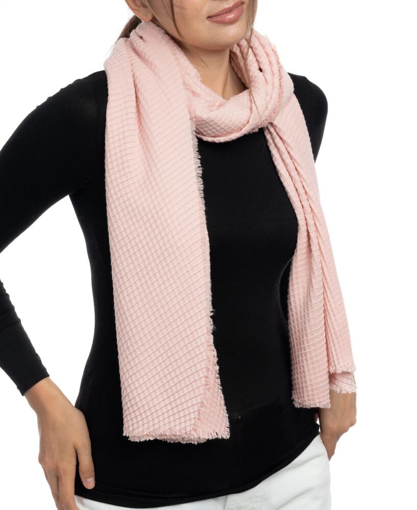 Vince Camuto Diamond Pleated Super Soft Scarf - Blush Cover