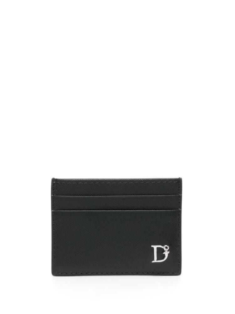 DSQUARED2 logo-plaque leather wallet - Black Cover