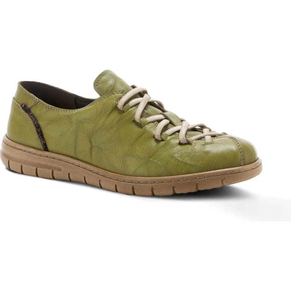 Spring Step Carhopper Slip-On Sneaker in Green Leather Cover