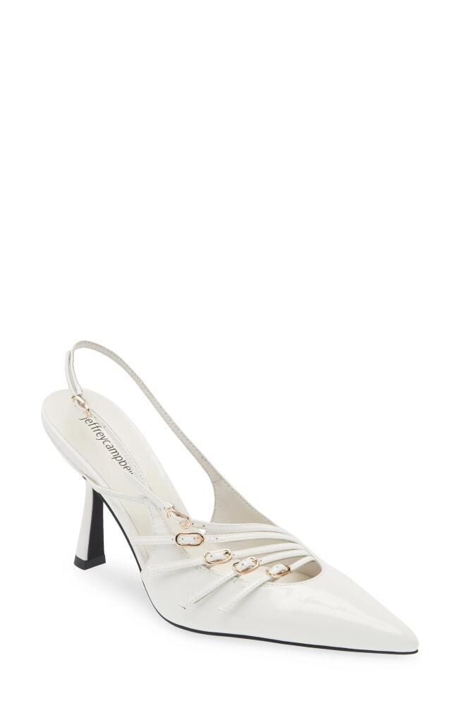 Jeffrey Campbell Lash Patent Pointed Toe Pump in White Patent Cover