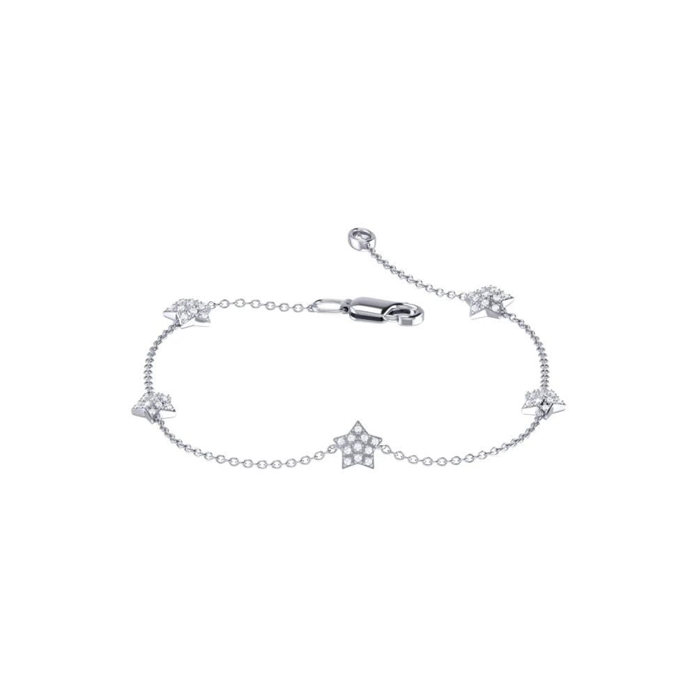 LuvMyJewelry Starkissed Sterling Silver Diamond Bracelet Cover