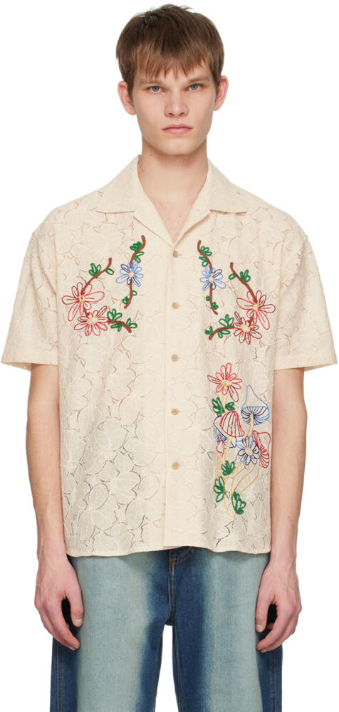 Andersson Bell Beige Flower Mushroom Shirt Cover