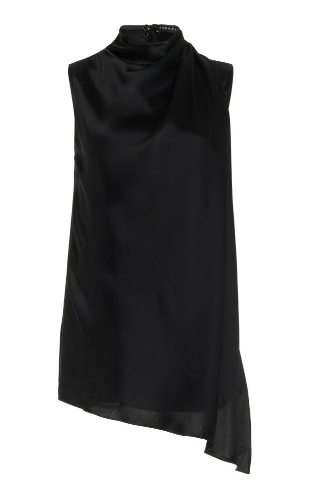 Sophie et Voila - Draped Satin Top - Black Cover