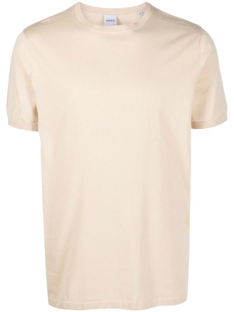 ASPESI short-sleeve cotton T-shirt - Neutrals Cover