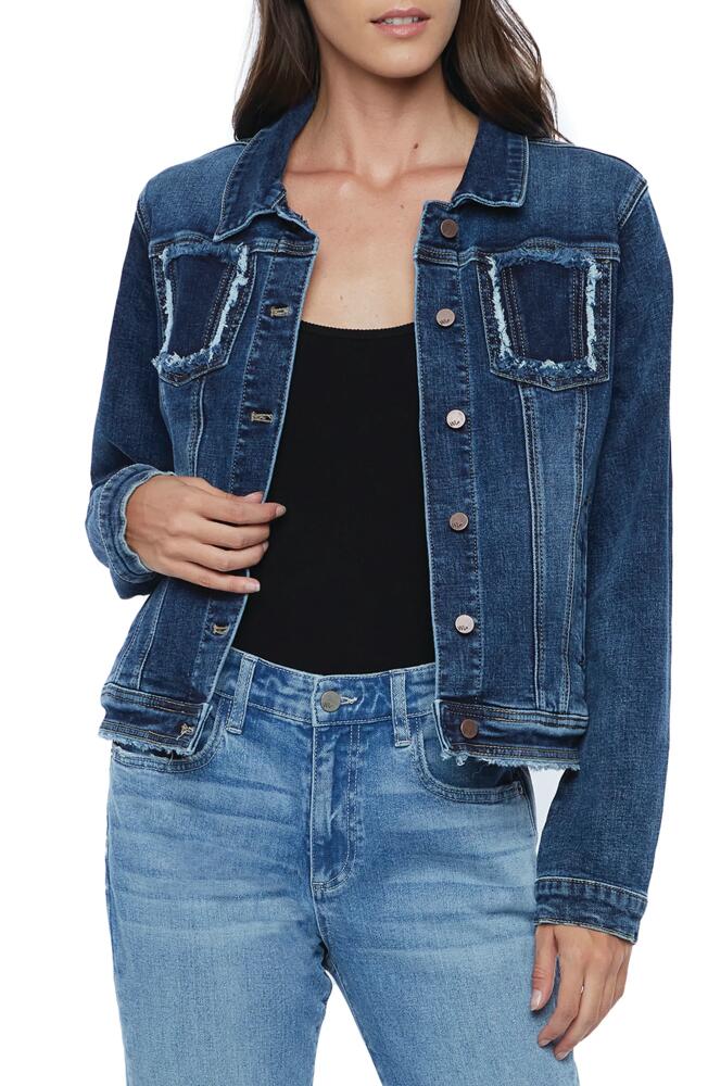 Wash Lab Denim Sammy Frayed Denim Jacket in Atlantic Blue Cover