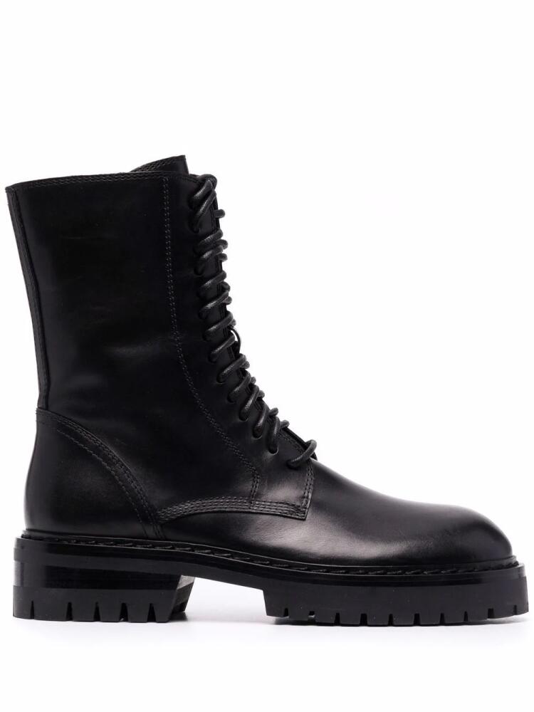 Ann Demeulemeester leather combat boots - Black Cover