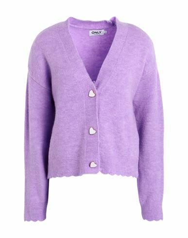 Only Woman Cardigan Light purple Acrylic, Polyester, Polyamide Cover