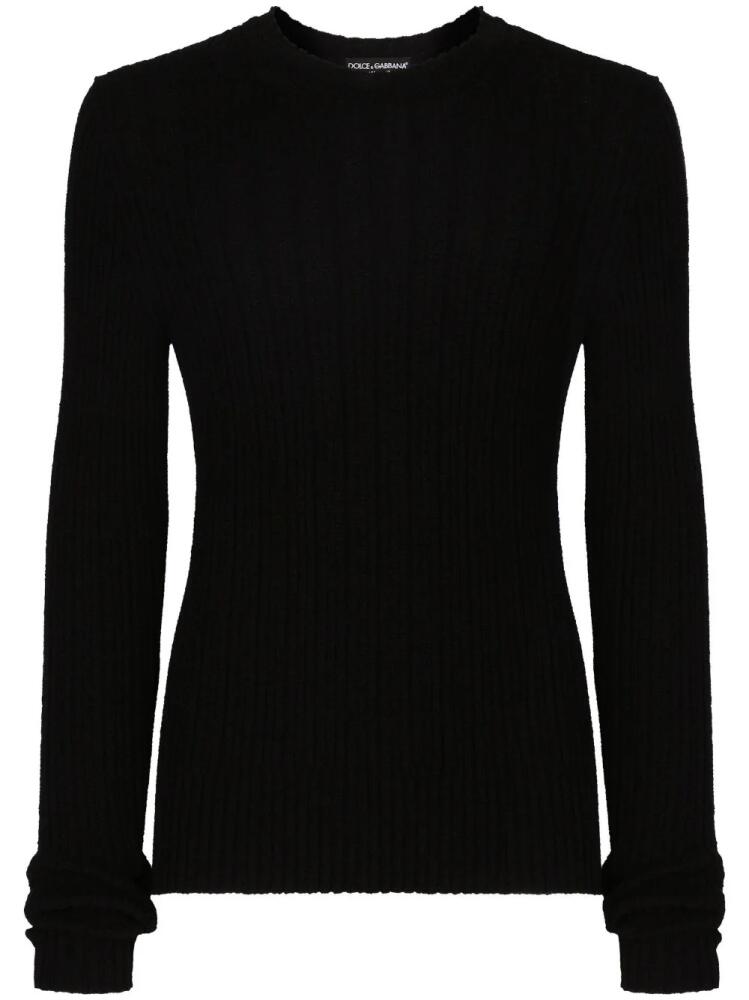 Dolce & Gabbana crew-neck ribbed jumper - Black Cover