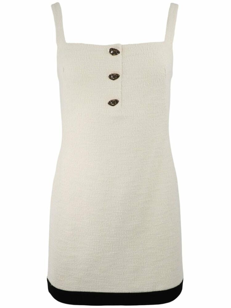 Alexis Sorena button-front sleeveless minidress - Neutrals Cover