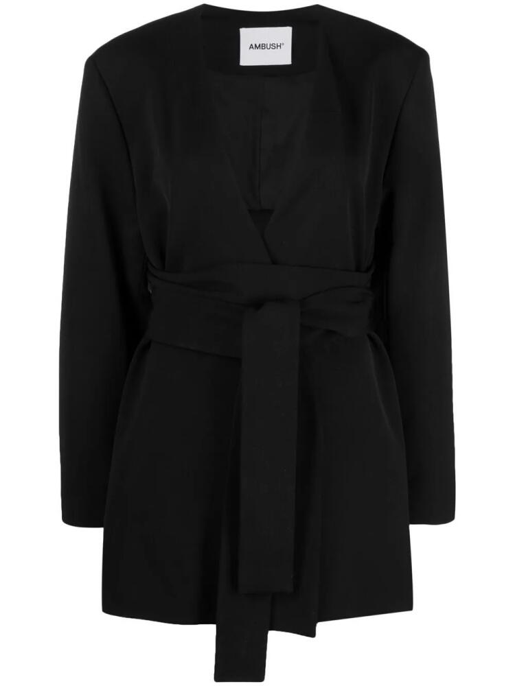 AMBUSH asymmetric-hem belted blazer - Black Cover