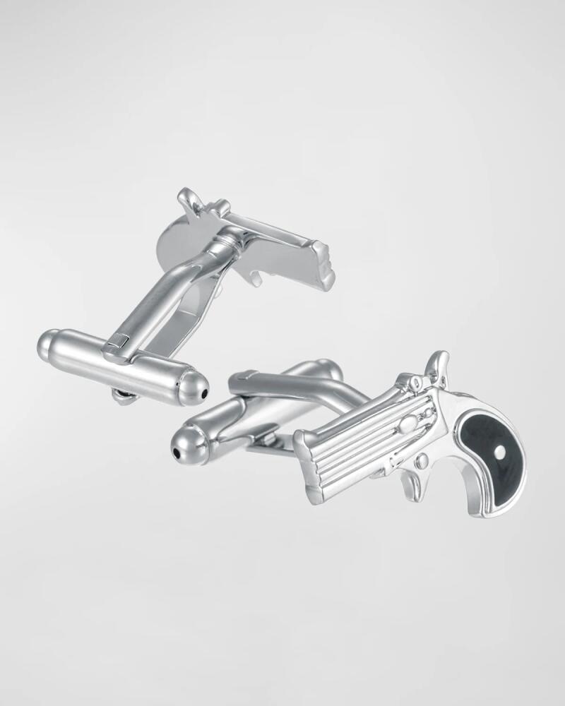 Link Up Men's Revolver Pistol Cufflinks Cover