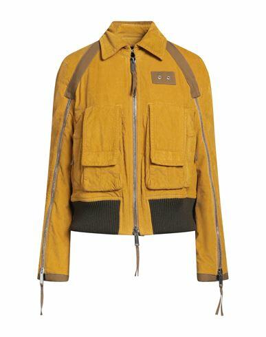 Dsquared2 Woman Jacket Mustard Cotton, Elastane Cover