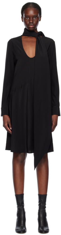 Helmut Lang Black Scarf Midi Dress Cover