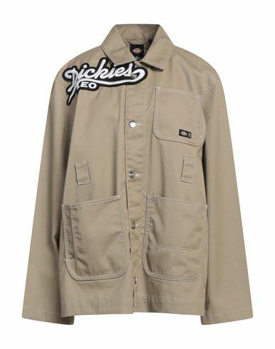 Dickies Woman Denim shirt Beige Polyester, Cotton Cover