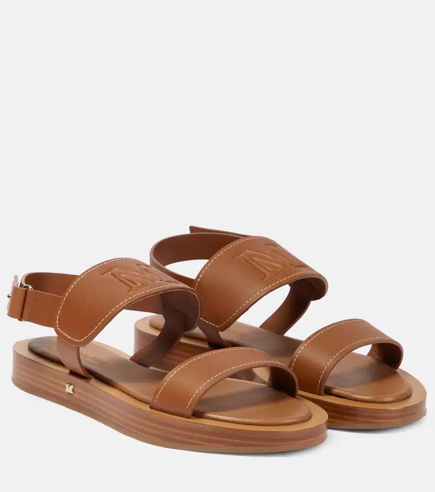 Max Mara Diana leather flat sandals Cover