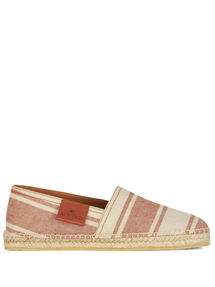 ETRO striped canvas espadrilles - Neutrals Cover