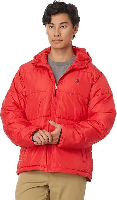 U.S. POLO ASSN. Moderate Puffer (Engine Red) Men's Jacket Cover