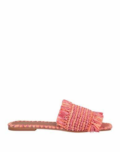 De Siena Woman Sandals Orange Natural raffia Cover