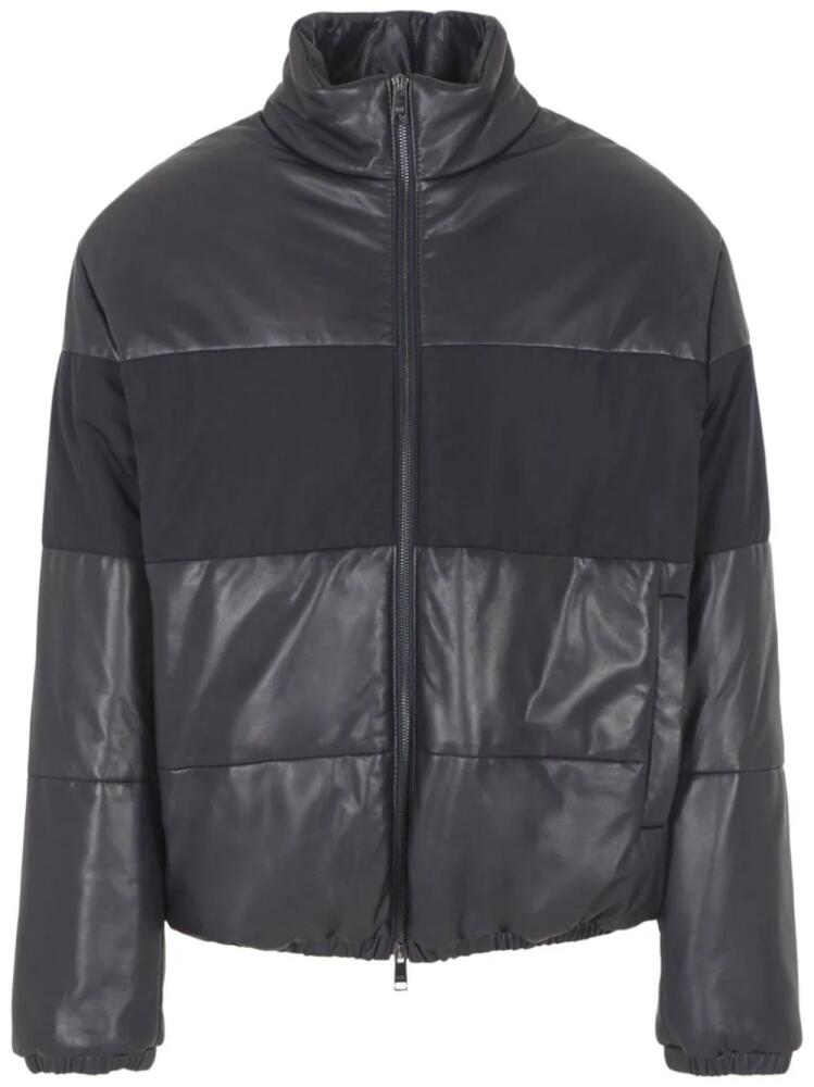 Armani Exchange zip-up leather jacket - Black Cover