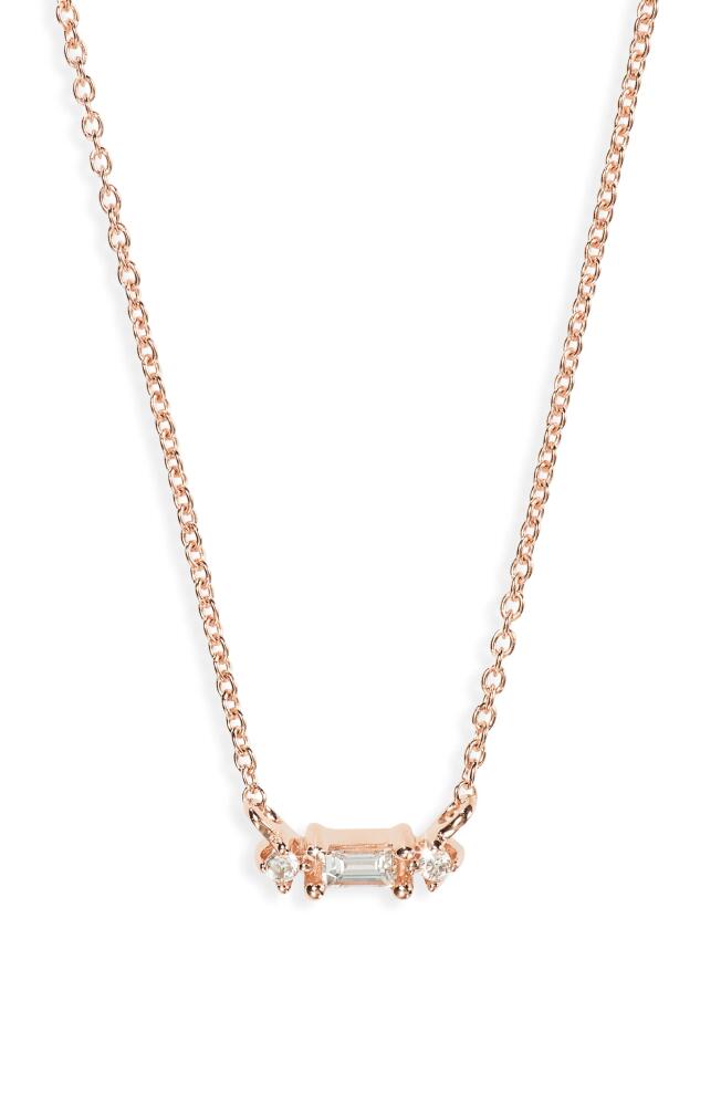 Dana Rebecca Designs Sadie Diamond Pendant Necklace in Rose Gold Cover