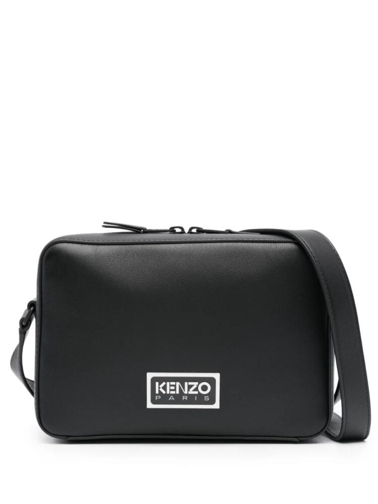 Kenzo logo-plaque messenger bags - Black Cover